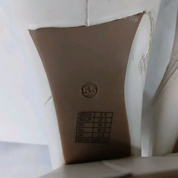 Forever 21 Boots 70s Go Go Style White Retro Women's Size 5.5 - Picture 12 of 13